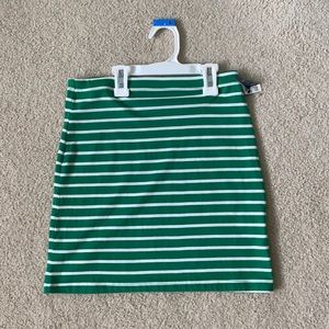 Green/White Striped Mini Skirt, S